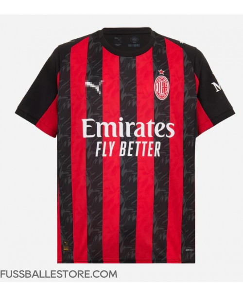 Günstige AC Milan Santiago Gimenez #7 Heimtrikot 2025-26 Kurzarm Günstige AC Milan Santiago Gimenez #7 Heimtrikot 2025-26 Kurzarm